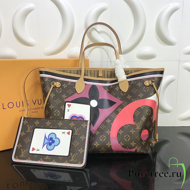 LV Neverfull Monogram Canvas Play Card 32cm | M57452 - 1