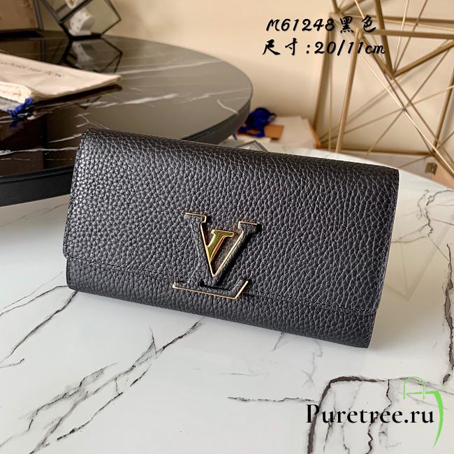 Louis Vuitton Taurillon Leather Capucine Wallet | M61248 - 1