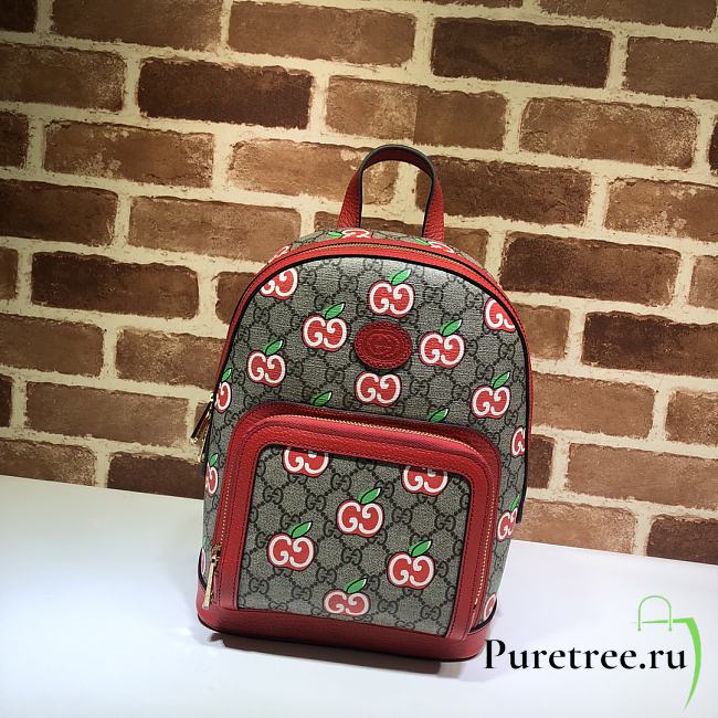  Gucci Small backpack with GG Apple print | 601296 - 1