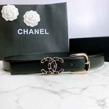 Chanel belt black