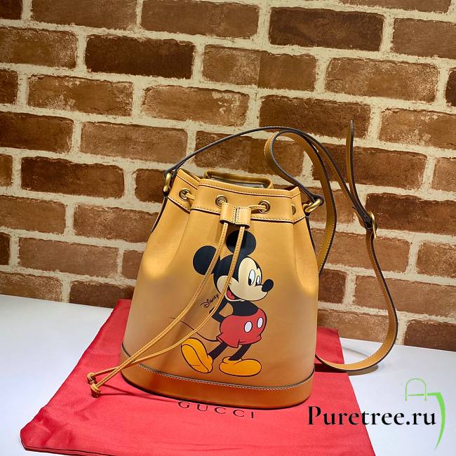 Gucci Ladies Disney Mickey Print Bucket Bag | 602691 - 1