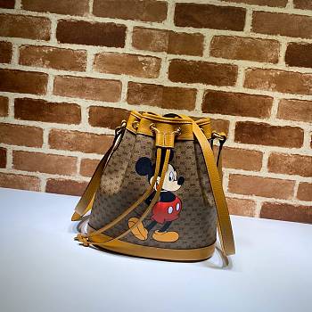 Gucci Ladies Disney Mickey Print Bucket Bag 01 | 602691