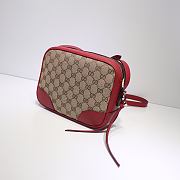 Gucci Bree Original GG canvas mini messenger red bag | 387360 - 2