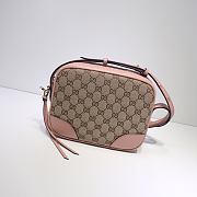 Gucci Bree Original GG canvas mini messenger pink bag | 387360 - 1