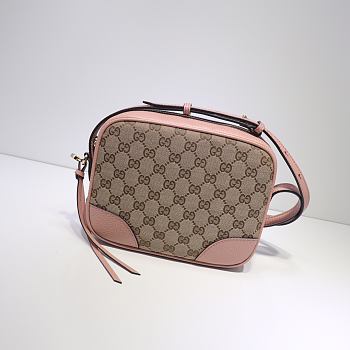 Gucci Bree Original GG canvas mini messenger pink bag | 387360