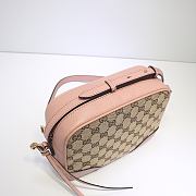 Gucci Bree Original GG canvas mini messenger pink bag | 387360 - 2