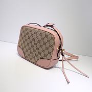 Gucci Bree Original GG canvas mini messenger pink bag | 387360 - 4