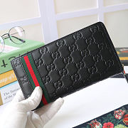 Gg supreme zip around wallet black| 308009  - 3