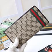 Gucci Gg supreme zip around wallet black| 308009 - 1