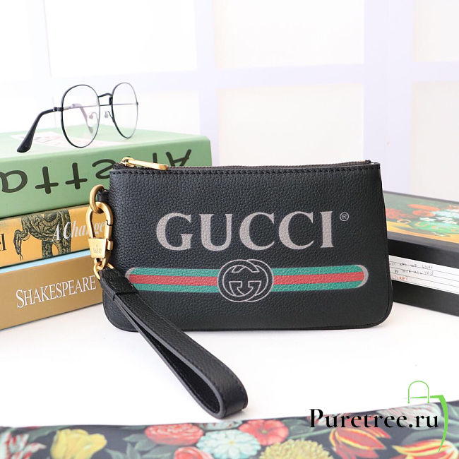 Gucci long wallet print black | 522866 - 1