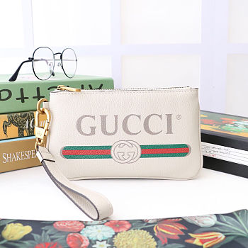 Gucci long wallet print white | 522866