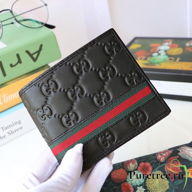Guccissima Web bi-fold black wallet | 138042 - 1