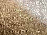 YSL Monogram small evelope wallet matelasse grain metal beige | 651026 - 6