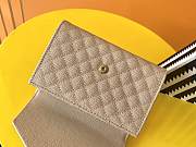 YSL Monogram small evelope wallet matelasse grain metal beige | 651026 - 5