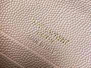 YSL Monogram small evelope wallet matelasse grain metal pink | 651026 - 4