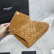 YSL envelop satchel brown velvet 24cm | 487206 - 5