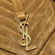 YSL envelop satchel brown velvet 24cm | 487206 - 6