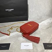 YSL LOU CAMERA BAG IN QUILTED LEATHER RED | 585040 - 4