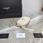 YSL LOU CAMERA BAG IN QUILTED LEATHER WHITE | 585040 - 4