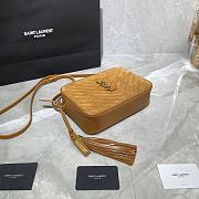 YSL LOU CAMERA BAG IN QUILTED LEATHER BROWN GOLD 23CM | 520534 - 2