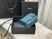 YSL Solferino satchel in box leather blue 2020 | 634306 - 6