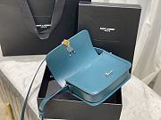 YSL Solferino satchel in box leather blue 2020 | 634306 - 4