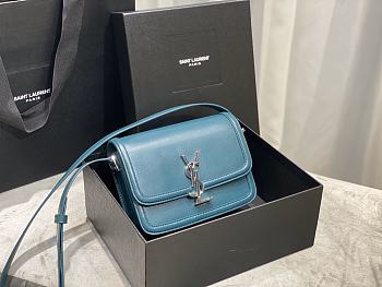 YSL Solferino satchel in box leather blue 2020 | 634306