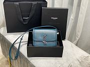 YSL Solferino satchel in box leather blue 2020 | 634306 - 2