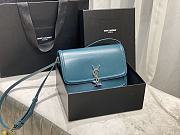 YSL Solferino satchel in box leather blue 23cm | 634306 - 1