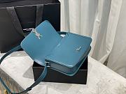 YSL Solferino satchel in box leather blue 23cm | 634306 - 5