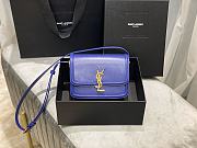 YSL Solferino satchel in box leather purple 19cm | 634306 - 4