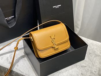 YSL Solferino satchel in box leather yellow 19cm | 634306