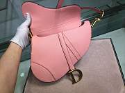 Dior Saddle Bag Pink Grain Leather size 25.5 x 20 x 6.5 cm - 5