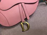 Dior Saddle Bag Pink Grain Leather size 25.5 x 20 x 6.5 cm - 6