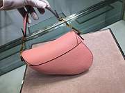 Dior Saddle Small Bag Pink Grain Leather size 19.5 x 16 x 6.5 cm - 2