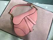 Dior Saddle Small Bag Pink Grain Leather size 19.5 x 16 x 6.5 cm - 5