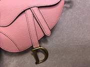 Dior Saddle Small Bag Pink Grain Leather size 19.5 x 16 x 6.5 cm - 6