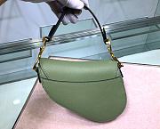 Dior Saddle Small Bag Green Grain Leather size 20 x 16 x 7 cm - 4