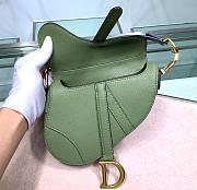 Dior Saddle Small Bag Green Grain Leather size 20 x 16 x 7 cm - 2