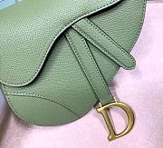 Dior Saddle Small Bag Green Grain Leather size 20 x 16 x 7 cm - 3