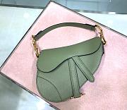 Dior Saddle Small Bag Green Grain Leather size 20 x 16 x 7 cm - 6
