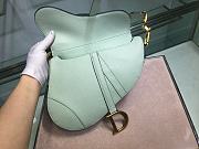 Dior Saddle Bag Light Green Grain Leather size 25.5 x 20 x 6.5 cm - 5