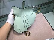Dior Saddle Small Bag Light Green Grain Leather size 20 x 16 x 7 cm - 5