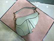 Dior Saddle Small Bag Light Green Grain Leather size 20 x 16 x 7 cm - 4
