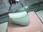 Dior Saddle Small Bag Light Green Grain Leather size 20 x 16 x 7 cm - 3