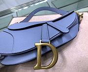 Dior Saddle Bag Blue Grain Leather size 25.5 x 20 x 6.5 cm - 2