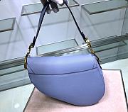 Dior Saddle Bag Blue Grain Leather size 25.5 x 20 x 6.5 cm - 3