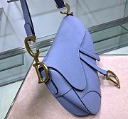 Dior Saddle Bag Blue Grain Leather size 25.5 x 20 x 6.5 cm - 4