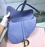 Dior Saddle Bag Blue Grain Leather size 25.5 x 20 x 6.5 cm - 5