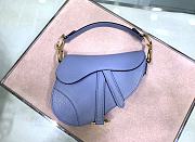 Dior Saddle Bag Light Blue Grain Leather size 20x16x7 cm - 5